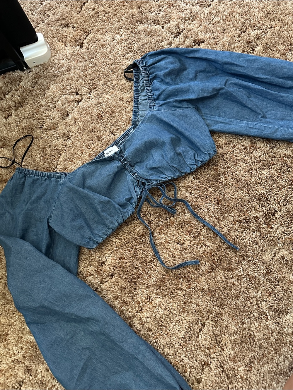 Forever 21 Blue Off-Shoulder Top